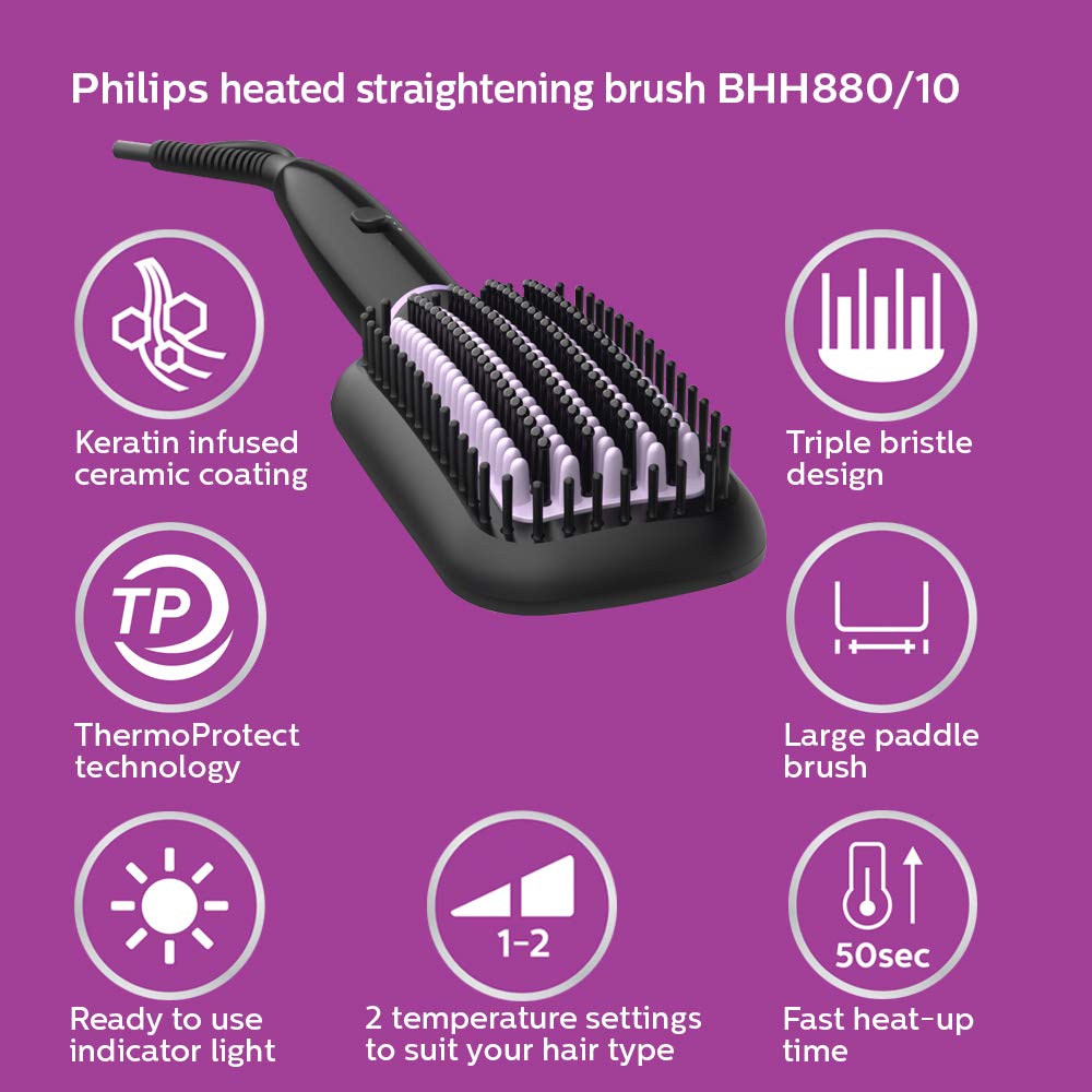Philips BHH880/10 Heated Straightening Brush